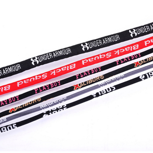 Custom 4mm Diameter High <strong>Elasticity</strong> Nylon Jacquard <strong>logo</strong> Colorful Round Metal Cord End <strong>Shoelace</strong> For Draw Cords Of Garments Rope - Product Image 1