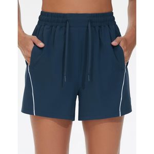 Shorts de course pour femmes FOXA à taille haute avec poches, coupe ample, légers, pour l'entraînement, le yoga et les activités sportives - Product Image 3