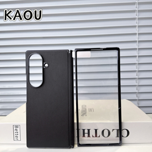 Nueva Funda para Teléfono con Textura de Piel de PC, Completamente Envolvente, Electrochapada, Resistente a Impactos, para Z Fold8 Ultra, con Bisagra Integrada - Product Image 2