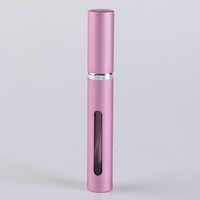 Vente en gros de flacons de parfum en verre rechargeables de 5 ml, atomiseur rond en métal, emballage de parfum coloré, fournisseur de flacons pulvérisateurs