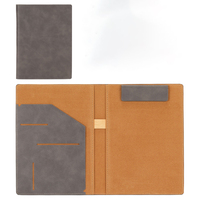 Porte-documents A4 A5, classeur de documents professionnel, multifonctionnel, en cuir PU, avec clip, carnet de conférence, dossier pour le bureau
