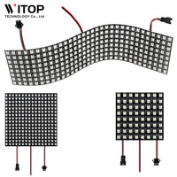 Pantalla LED Flexible de Píxeles RGB WS2812 SMD Programable de 5V CC, Matriz de Puntos LED WS2812B de 8x32