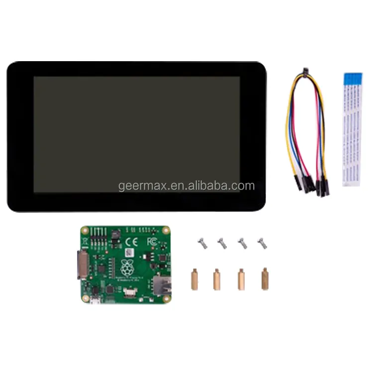 Modul LCD 7 Inci Papan Pengembangan Pengontrol MIPI DSI Aksesori Raspberry Pi Tampilan Layar Sentuh Asli LCD Raspberry Pi