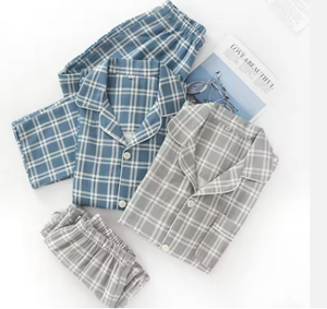 <span class=keywords><strong>Pigiama</strong></span> Termico da <span class=keywords><strong>Uomo</strong></span> Taglie Forti, Traspirante, con Stampa, Maniche Lunghe, Scollo a V, Casual, in Maglia di Cotone a Doppia Garza, Pantaloni a Quadretti - Product Image 4