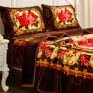 Coperta in Stile Coreano Personalizzabile con Nome, Calda Coperta Invernale Stampata in Visone, Set da 4 Pezzi <span class=keywords><strong>per</strong></span> <span class=keywords><strong>Letto</strong></span> <span class=keywords><strong>Matrimoniale</strong></span> - Product Image 1