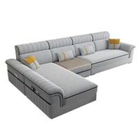 Ensemble de canapés en forme de L en tissu chenille coton et lin ZYCY, design moderne, sans lavage, résistant aux griffures de chat, personnalisable pour salle de sport et villa