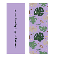 Tapis de yoga et de pilates personnalisé avec logo, antidérapant, pliable, 5 mm, impression colorée, en caoutchouc naturel PU