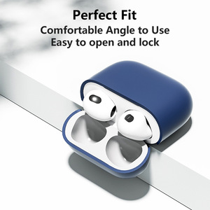 Étui de protection en silicone souple anti-rayures et antichoc pour <span class=keywords><strong>AirPods</strong></span> 4e génération, respectueux de la peau, durable, portable, protection complète - Product Image 6