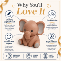 Jouet anti-stress éléphant en argile souple et craquante TONGXIN, fournisseur de jouets craquants et moelleux, mini-balle anti-stress, balles anti-stress pour studio