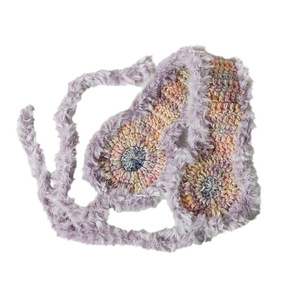 Orejeras de felpa estilo coreano, azul, morado, caqui, diadema cálida de invierno, accesorio para el cabello de lana tejida para mujeres y niñas - Product Image 5