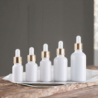 Minyak Atsiri Mewah Opal Putih Alami 5ml 10ml 15ml 1 Oz 30ml 50ml 100ml Botol Kaca Pipet Minyak Atsiri Porselen Putih