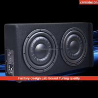 Coffre de voiture 10 pouces double caisson de basses Boîtier RMS 500W Peak 1000W Tube Strong Bass Seal 10 "Car Active Subwoofer