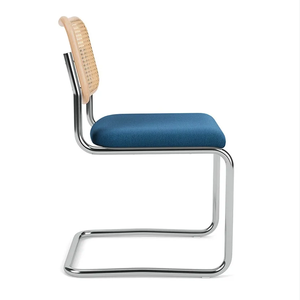 <span class=keywords><strong>Chaise</strong></span> de salle à manger <span class=keywords><strong>cantilever</strong></span> moderne nordique en rotin naturel tressé avec dossier en <span class=keywords><strong>velours</strong></span> et pieds chromés, facile à déplacer, pour hôtels et vente en gros - Product Image 3