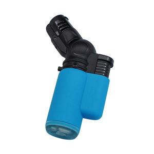 Senter Mini desain klasik, pemantik api biru butana dapat ditiup tahan angin bahan logam dan plastik untuk penggunaan rokok - Product Image 5