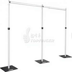 Portable Pipe and Drape <strong>Backdrop</strong> <strong>Stand</strong> with Cross Bars, Adjustable <strong>Backdrop</strong> Kit for Events,, 10FTX20FT <strong>Backdrop</strong> Frame - Product Image 1