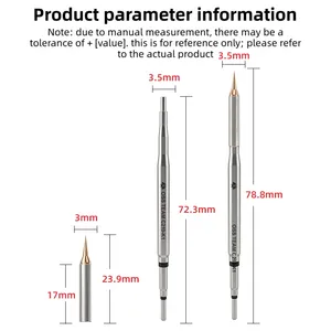 Pointe de fer à souder à chauffage rapide <span class=keywords><strong>OSS</strong></span> C210-K1 0,1 mm à pointe fine, remplaçable, pour la réparation de cartes mères de téléphones et outils de précision - Product Image 4