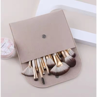 Lot de 16 pinceaux de maquillage professionnels en poils synthétiques doux et denses, manche en résine, haute qualité, marque privée, nouveau design