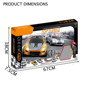 Circuit <span class=keywords><strong>de</strong></span> course <span class=keywords><strong>de</strong></span> voitures <span class=keywords><strong>de</strong></span> <span class=keywords><strong>police</strong></span> à grande vitesse avec rampe <span class=keywords><strong>de</strong></span> saut et lumières, jouet <span class=keywords><strong>de</strong></span> course électrique double RC pour enfants garçons, cadeau 136CM - Product Image 5