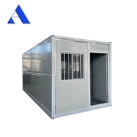 Conteneur de stockage pliable et repliable de 20 pieds (6 m) à structure plate pour bureau, bâtiment, magasin, panneau sandwich