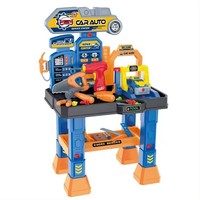 Banc de travail de réparation, ensemble d'outils ménagers, jouets, table d'outillage en plastique pour enfants avec son et lumière