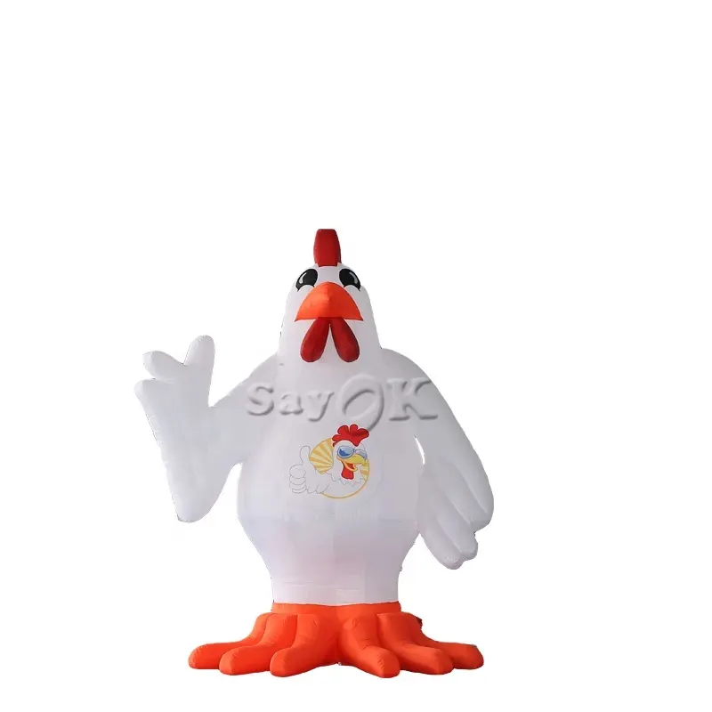 Restaurant custom inflatable chicken for advertising cartoon rooster model