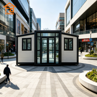 Conteneur modulaire portable transformé en salon de thé moderne de style zen pour les loisirs en plein air dans le jardin