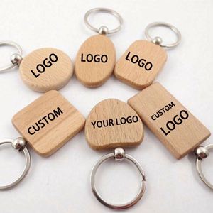 Llaveros de Madera de Lujo con Logotipo Personalizado Ys59, Llavero de Madera de Haya para Grabado Láser, Logotipo, Casa, Forma de Corazón - Product Image 1