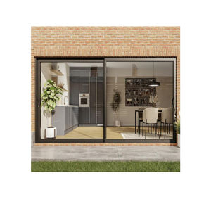 APRO Porte-fenêtre coulissante moderne, personnalisée, <span class=keywords><strong>pas</strong></span> chère et durable Portes coulissantes <span class=keywords><strong>en</strong></span> <span class=keywords><strong>verre</strong></span> Portes coulissantes <span class=keywords><strong>en</strong></span> aluminium sans cadre - Product Image 1