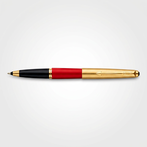 Bolígrafo Roller Parker Galaxy de Acero Inoxidable con Logotipo Personalizado, Tinta de Gel, Duradero, Promocional, en Rojo Mate, Negro, Azul y Dorado - Product Image 1