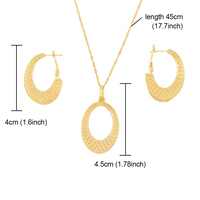Ensembles de bijoux en or éthiopien 24k grand pendentif collier boucle d'oreille femmes africaines érythrée mariage ensemble de mariée