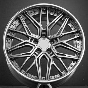 Rueda Forjada de Dos Piezas de 18, 19, 20, 21, 22 y 23 Pulgadas en Color Gris Metálico Pintado o Otros Colores Personalizados para el Disco Central - Product Image 3