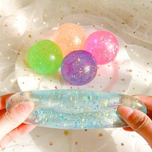 Nouvelle conception, jouets moelleux TPR de grande taille (5,5 cm), forme ronde, anti-stress, balle à presser en maltose, jouets sensoriels - Product Image 1