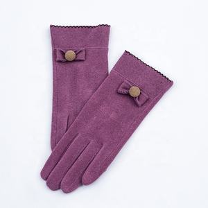 <span class=keywords><strong>Gants</strong></span> tactiles pour femmes en daim d'hiver avec nœud mignon - Product Image 6