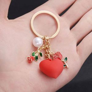 Nuevo Llavero con Forma de Corazón y Rosa 2025, Creativo Regalo para el Día de San Valentín, Decoración para Bolsas, Colgante de Rosa Roja - Product Image 4