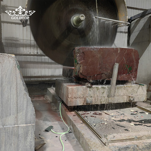 Colonnes en marbre rouge BVLGARI de luxe GOLDTOP, piliers architecturaux classiques pour grande entrée, villa, cuisine, imperméables et durables - Product Image 2