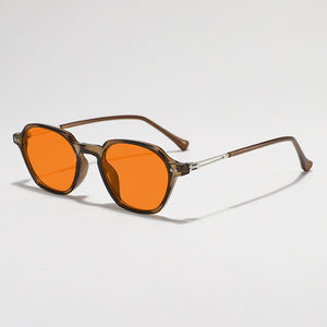 กรอบแว่นตา TR90 สีเหลือง แฟชั่น เลนส์สีส้ม รับผลิตตามสั่ง ขายส่ง คลาสสิก ยูนิเซ็กซ์ ป้องกันแสงสีฟ้า กรองแสงคอมพิวเตอร์ รุ่นไดมอนด์ - Product Image 3