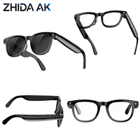 Lunettes intelligentes avec assistant musical IA, caméra 800W pixels, enregistrement vidéo, activation vocale, lecture de musique, traduction en temps réel