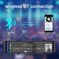 Kamera dasbor 12 inci, kamera cermin spion & Android Auto dengan 4K WIFI 2 saluran perekam otomatis untuk kamera belakang di mobil