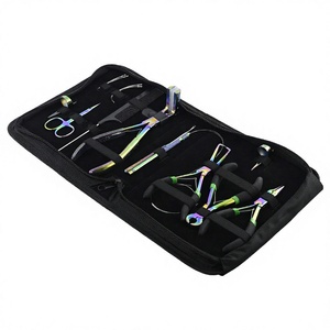 10pcs Microlink Pliers Stainless Steel Commercial Use Tape Hair Extensions Tools Kit Beads Removal Tool <b>Cutter</b> Needles Parting - Product Image 1