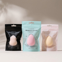 Sac de rangement personnalisé avec fermeture éclair pour pinceaux de maquillage et éponges de beauté, résistant à l'humidité, emballage spécifique pour cosmétiques