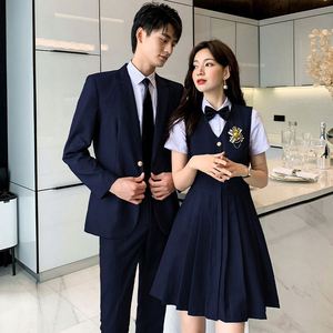 Design Preppy Style Student Performance Costumes Dress Race Costumes Graduation Uniform Vogue Blazer Shirt Pleated Skirt - Product Image 3