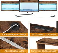 Meuble TV flottant LED de luxe moderne en MDF, console multimédia en bois, bancs pour salon ou chambre, table TV, armoire