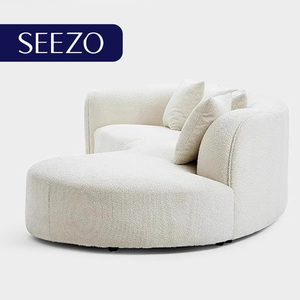 Modern Luxury Hotel Lobby Sofa New 4-6 Seater Modular Furniture Velvet Upholster <strong>Circle</strong> <strong>Couch</strong> for Living Room Bedroom Dining - Product Image 3
