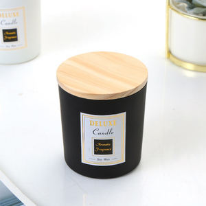 Contenitore di candela satinato opaco di colore barattolo di vetro con coperchio <span class=keywords><strong>in</strong></span> <span class=keywords><strong>legno</strong></span> <span class=keywords><strong>portacandele</strong></span> Votive <span class=keywords><strong>in</strong></span> vetro - Product Image 4