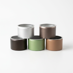 Boîte à thé ronde en aluminium couleur personnalisée, conteneur <span class=keywords><strong>vide</strong></span> de qualité alimentaire avec fermeture à sertir pour café et cosmétiques - Product Image 1
