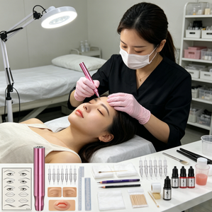 Microblading PMU <b>Kit</b> for Beginners <b>Electric</b> Eyebrow Lip Eyeliner Machine with Practice Set - Product Image 4
