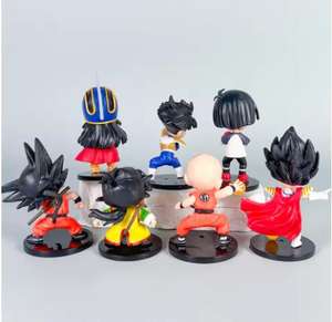 7 pièces/ensemble Dragon DBZ Anime fils Goku Gohan <span class=keywords><strong>Bulma</strong></span> <span class=keywords><strong>Vegeta</strong></span> 10cm mignon modèle à collectionner PVC figurine jouets - Product Image 4