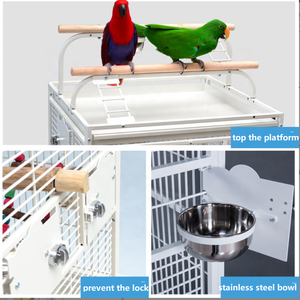 กรงนกแก้วขนาดใหญ่แบบเปิด/ปิดด้านบนสำหรับเล่น - Product Image 3