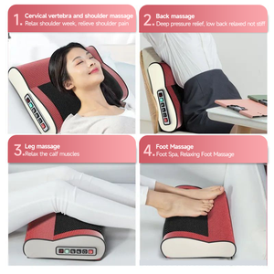 Almohada de Masaje Shiatsu Eléctrica Directa con Función de Amasamiento, Calefacción Infrarroja para Cuello y Espalda, Función Musical, Diseño Enchufable para el Hogar - Product Image 2