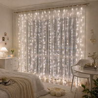 Guirlandes lumineuses LED en cascade pour fenêtre, lumières féériques pour la décoration de chambre et de fête